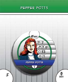 Heroclix Armor Wars B001 Pepper Potts Bystander Token