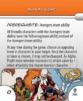 Heroclix Armor Wars F001 Alpha Fight Feat Card