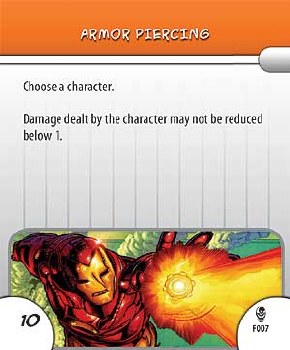 Heroclix Armor Wars F007 Armor Piercing Feat Card