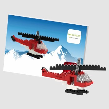 Brixies: Helicopter Postcard