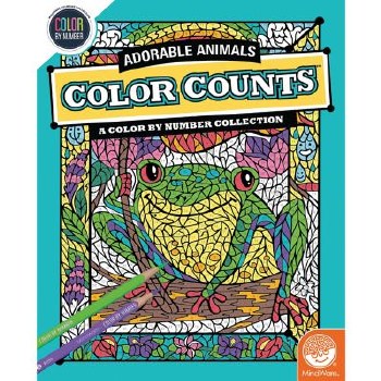 Color by Number: Colored Pencils - Color Counts: Adorable Animals