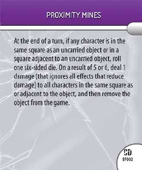 Heroclix Collateral Damage BF002 Proximity Mines Battlefield Condition