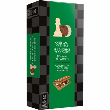 Folding Wooden Chess and Checkers