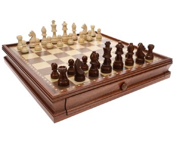 Chess &amp; Checkers: 15" Staunton Wood Set