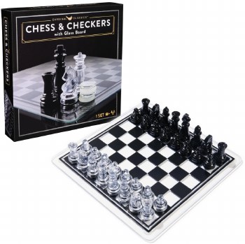 Chess &amp; Checkers with Glass Board