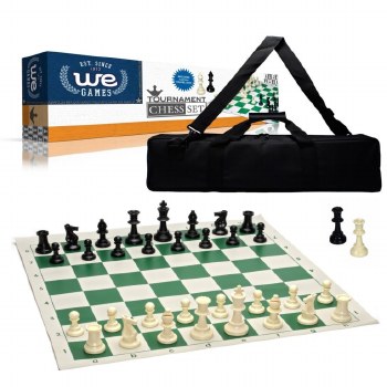 WE Games Tournament Chess Set with Canvas Travel Bag