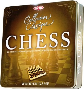 Wooden Chess with Tin Box