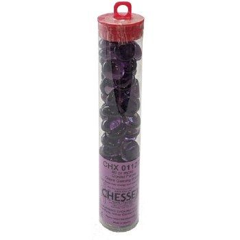 Glass Stone Tubes: 20 Purple
