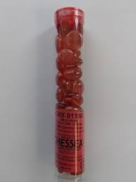 Glass Stone Tubes: 20 Red Catseye