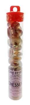 Glass Stone Tubes: 20 Lavendar Catseye