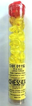 Glass Stone Tubes: 20 Lemon Catseye