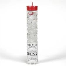 Glass Stone Tubes: 20 White Catseye