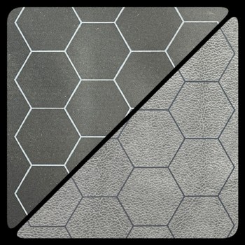 Chessex Reversible Battlemat: Hex - Black/Gray
