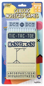Classic Notpad Games, Hangman, Dot to Dot, and Tic-Tac-Toe