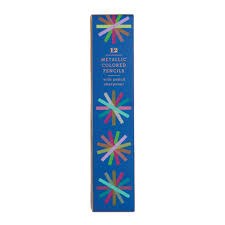 Metallic Colored Pencils with pencil sharpener