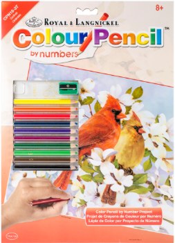 Color Pencil by Number: Cardinals
