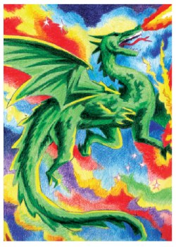 Color Pencil by Number: Dragon