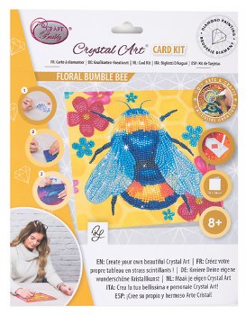 Crystal Art Card Kit - Floral Bumble Bee