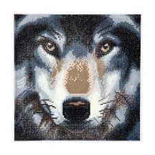 Crystal Art Framed Canvas Kit - Wolf