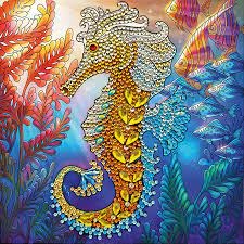 Crystal Art Card Kit - Seahorse