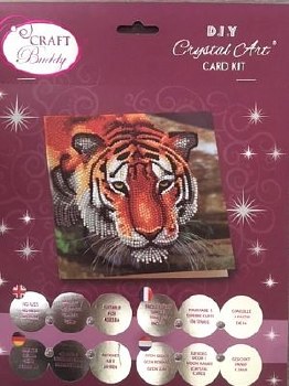 Crystal Art Card Kit - Tiger