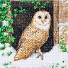 Crystal Art Framed Canvas Kit - Snowy Owl