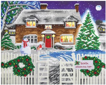 Crystal Art LED: Christmas Cottage