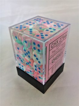 D6 36-die set: 12mm Festive Pop Art/blue