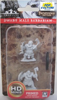 Pathfinder HD Minis: Male Dwarf Barbarian