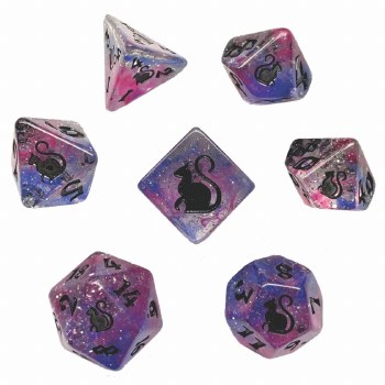 Kitty-Clacks Polyhedral Dice Set: Ripley