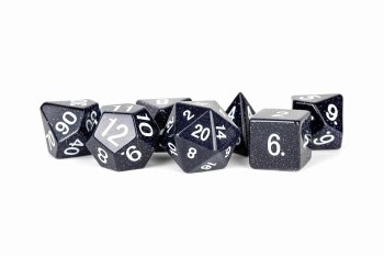 Metallic Dice Games Handcrafted Stone Dice Set: Sandstone Blue