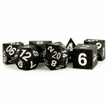 Polyhedral 7-die set: Silicone - Gold Scatter