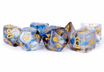Polyhedral 7-die set: Unicorn - Arctic Storm