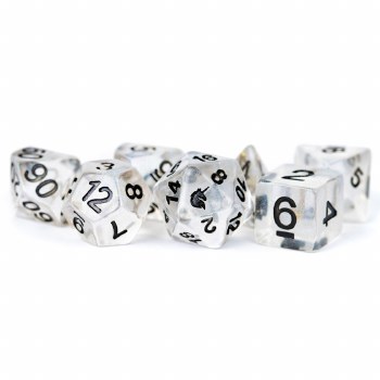 Polyhedral 7-die set: Unicorn - Ice
