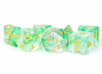 Polyhedral 7-die set: Unicorn - Everglades