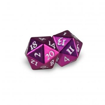 Heavy Metal D20 Dice Set: Grenadine