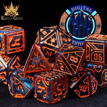 DND Dice 11-die Set: Digital Dystopia