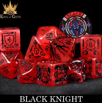DND Dice 11-die Set: Black Knight