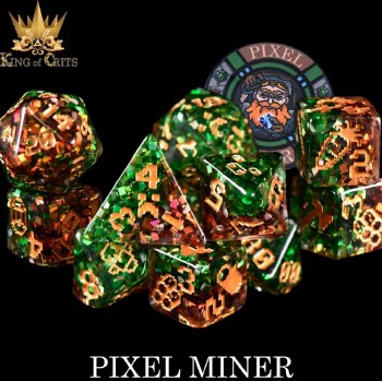 DND Dice 11-die Set: Pixel Miner