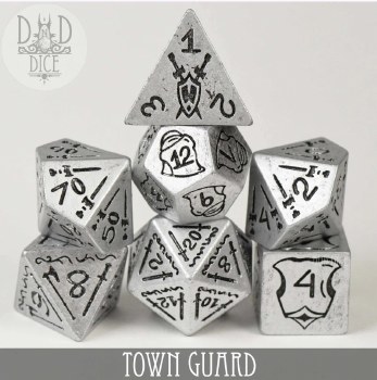 DND Dice 7-die Set: Town Guard