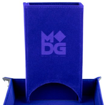 Velvet Fold Up Dice Tower - Blue