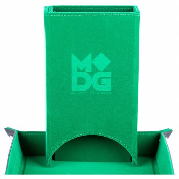 Velvet Fold Up Dice Tower - Green