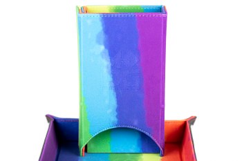 Velvet Fold Up Dice Tower - Rainbow