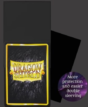 Dragon Shield Reinforced 100 Thick Black Sleeves