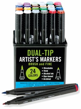 Dual-Tip Artist's Markers
