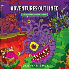 Dungeons &amp; Dragons: Adventures Outlined Coloring Book