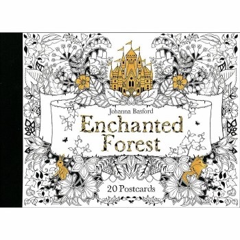 Enchanted Forest Postcard Coloring Book