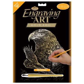 Engraving Art - Gold Foil: Eagles