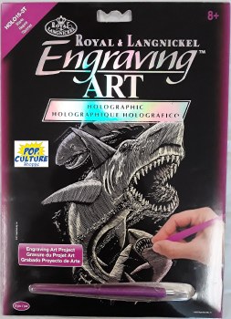 Engraving Art - Holo Foil: Sharks