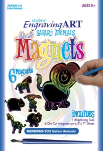 Engraving Art - Rainbow: Safari Magnets